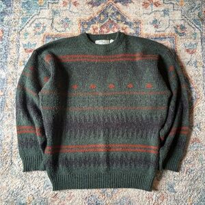 Vintage Functionals Striped Pullover Sweater Large